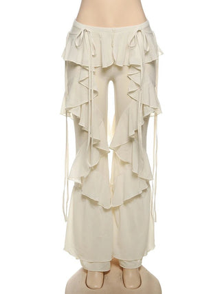 Tiered Flare Patchwork Pants - Diva Melody