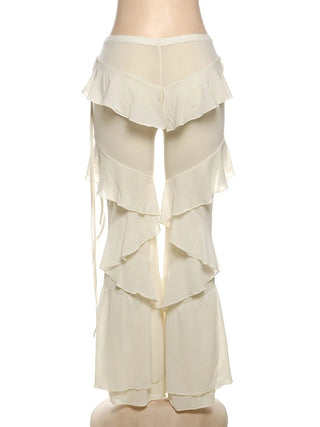 Tiered Flare Patchwork Pants - Diva Melody