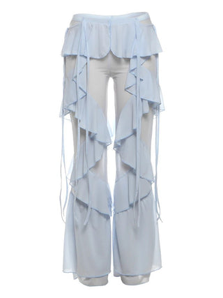 Tiered Flare Patchwork Pants - Diva Melody