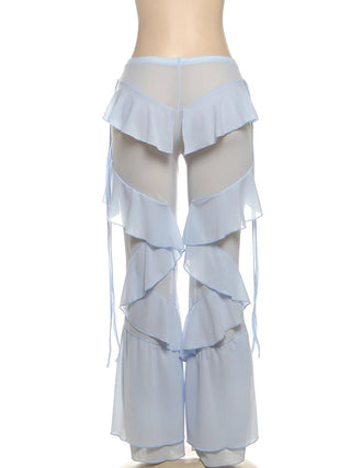 Tiered Flare Patchwork Pants - Diva Melody