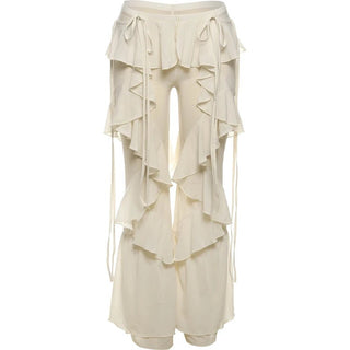 Tiered Flare Patchwork Pants - Diva Melody