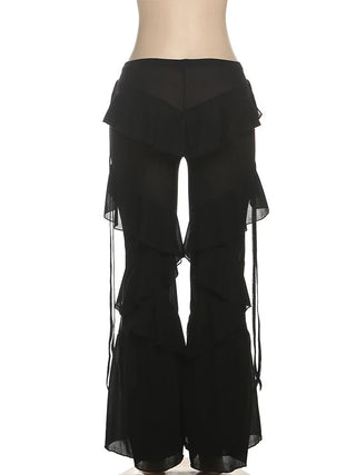 Tiered Flare Patchwork Pants - Diva Melody