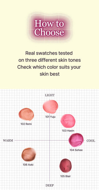 [Tiptoe] Blurlet Sorbet Tint 4ml - 6 Colors - Diva Melody