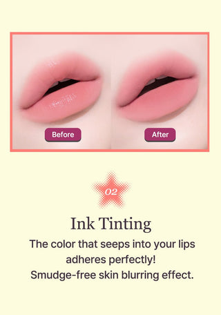 [Tiptoe] Blurlet Sorbet Tint 4ml - 6 Colors - Diva Melody