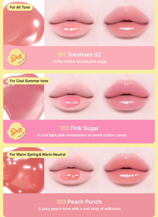 [Tiptoe] Glowit Sorbet Tint 4.5ml - 12 Colors - Diva Melody