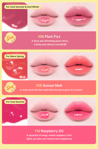 [Tiptoe] Glowit Sorbet Tint 4.5ml - 12 Colors - Diva Melody
