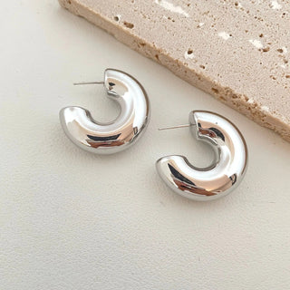 Trendy Circle Twists Hoop Earrings - Diva Melody