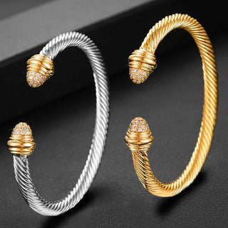 Trendy Luxury Stackable Bangle Cuff Bracelets - Diva Melody