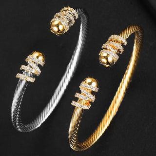 Trendy Luxury Stackable Bangle Cuff Bracelets - Diva Melody