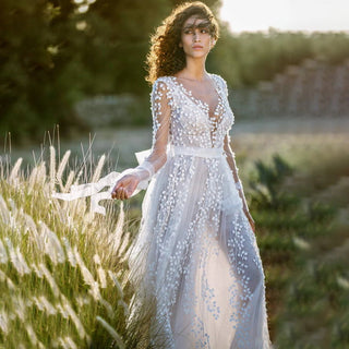 Tulle Romantic Backless Wedding Dress - Diva Melody