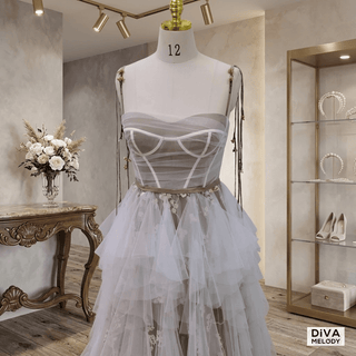 Tulle Ruffle Fashion Bridal Gown - Diva Melody