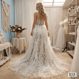 Tulle Ruffle Fashion Bridal Gown - Diva Melody