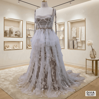 Tulle Ruffle Fashion Bridal Gown - Diva Melody