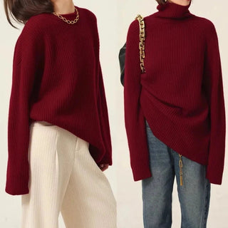 Turtleneck Loose Sweater - Diva Melody