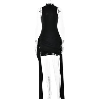 Turtleneck Sleeveless Sexy Mini Dress - Diva Melody