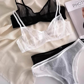 Ultra - Thin Lace Mesh Lingerie Set - Diva Melody