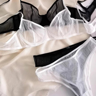 Ultra - Thin Lace Mesh Lingerie Set - Diva Melody