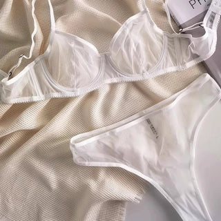 Ultra - Thin Lace Mesh Lingerie Set - Diva Melody