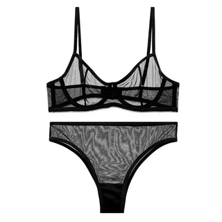 Ultra - Thin Lace Mesh Lingerie Set - Diva Melody