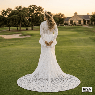 Unique Lace Mermaid Wedding Dress - Diva Melody