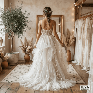 Unique Lace Wedding Dress - Diva Melody