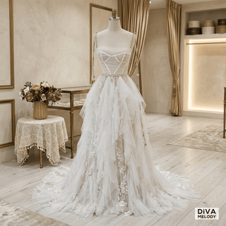 Unique Lace Wedding Dress - Diva Melody