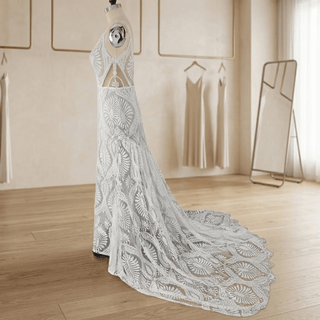 V-Neck Spaghetti Strap Bridal Gown - Diva Melody