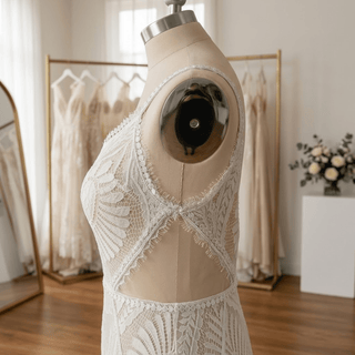 V-Neck Spaghetti Strap Bridal Gown - Diva Melody
