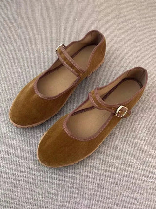 Velvet Ballet Flat Shoes - Diva Melody