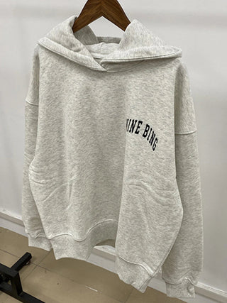 Velvet Letter Hooded Autumn Winter Pullovers Sweatshirts - Diva Melody