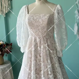 Vintage Boho A Line Wedding Dress - Diva Melody