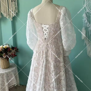 Vintage Boho A Line Wedding Dress - Diva Melody