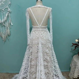 Vintage Boho Wedding Gown - Diva Melody