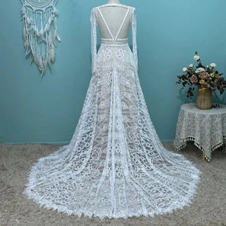 Vintage Boho Wedding Gown - Diva Melody