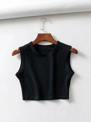 Vintage crop tops biker punk sexy tank top cropped sleeveless top - Diva Melody