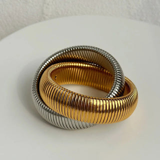 Vintage Elastic Gypsy Polished Aesthetic Bangle Bracelet Jewelry - Diva Melody