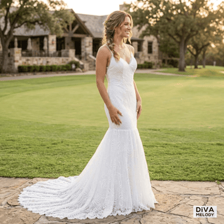 Vintage Inspire Princes Bridal Dress - Diva Melody