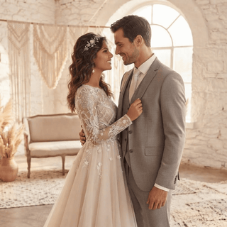 Vintage-Inspired Boho Wedding Dress - Diva Melody