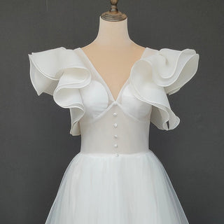 Vintage - Inspired Tea - Length Wedding Dress - Diva Melody