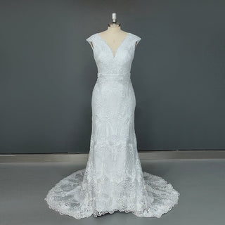 Vintage Lace Boho Wedding Dress - Diva Melody