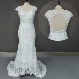 Vintage Lace Boho Wedding Dress - Diva Melody