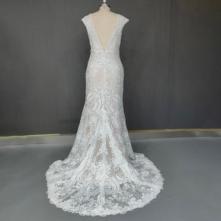 Vintage Lace Boho Wedding Dress - Diva Melody