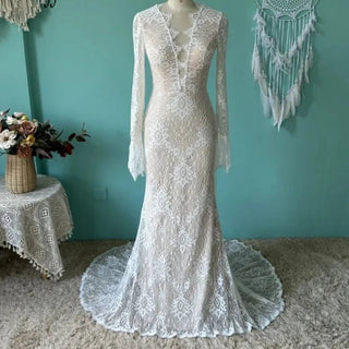 Vintage Long Sleeve Bridal Gown - Diva Melody