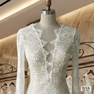 Vintage Long Sleeve Bridal Gown - Diva Melody