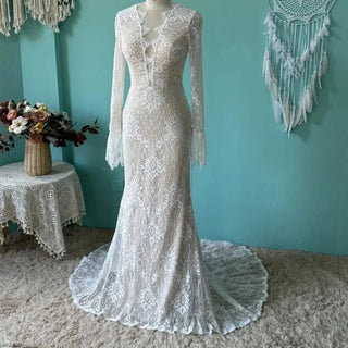 Vintage Long Sleeve Bridal Gown - Diva Melody