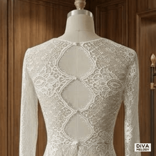 Vintage Long Sleeve Bridal Gown - Diva Melody