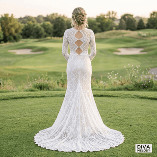 Vintage Long Sleeve Bridal Gown - Diva Melody