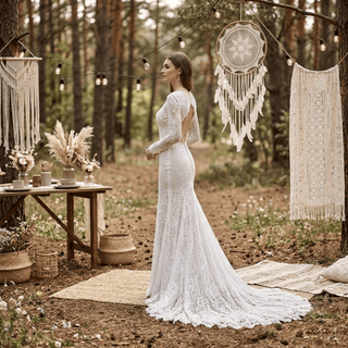 Vintage Mermaid Wedding Dress - Diva Melody
