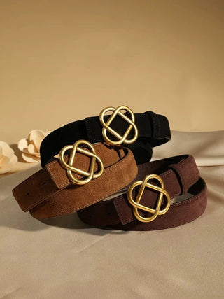 Vintage Suede Skinny Belt - Diva Melody