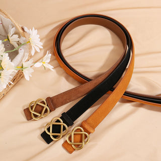 Vintage Suede Skinny Belt - Diva Melody